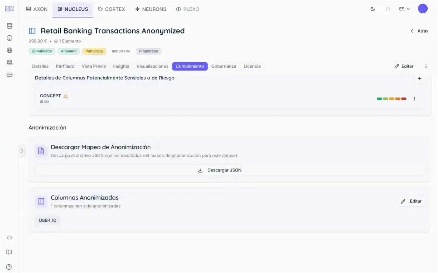 Descarga y utiliza tus datos anonimizados
