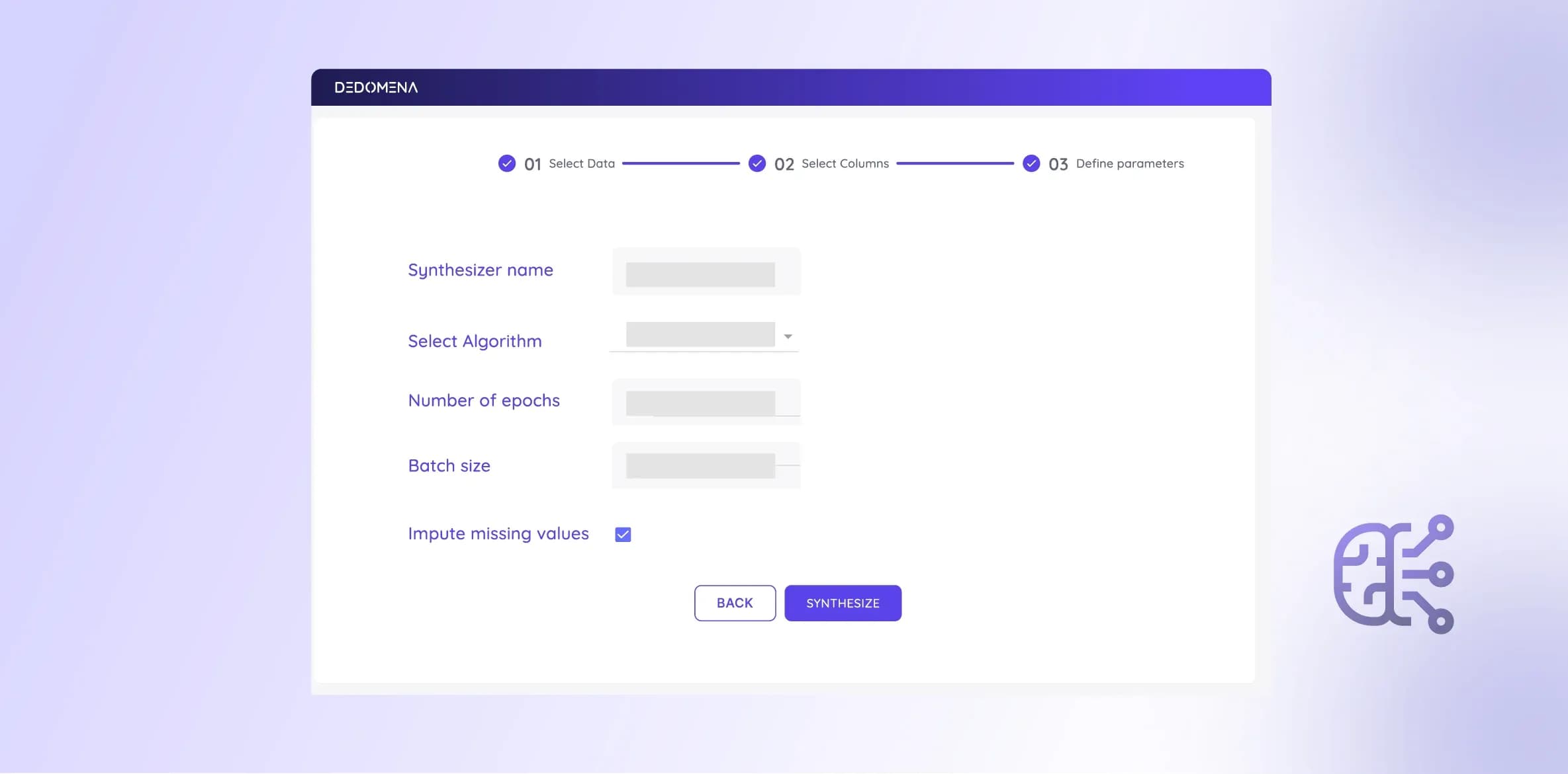 Train the model that generates synthetic data