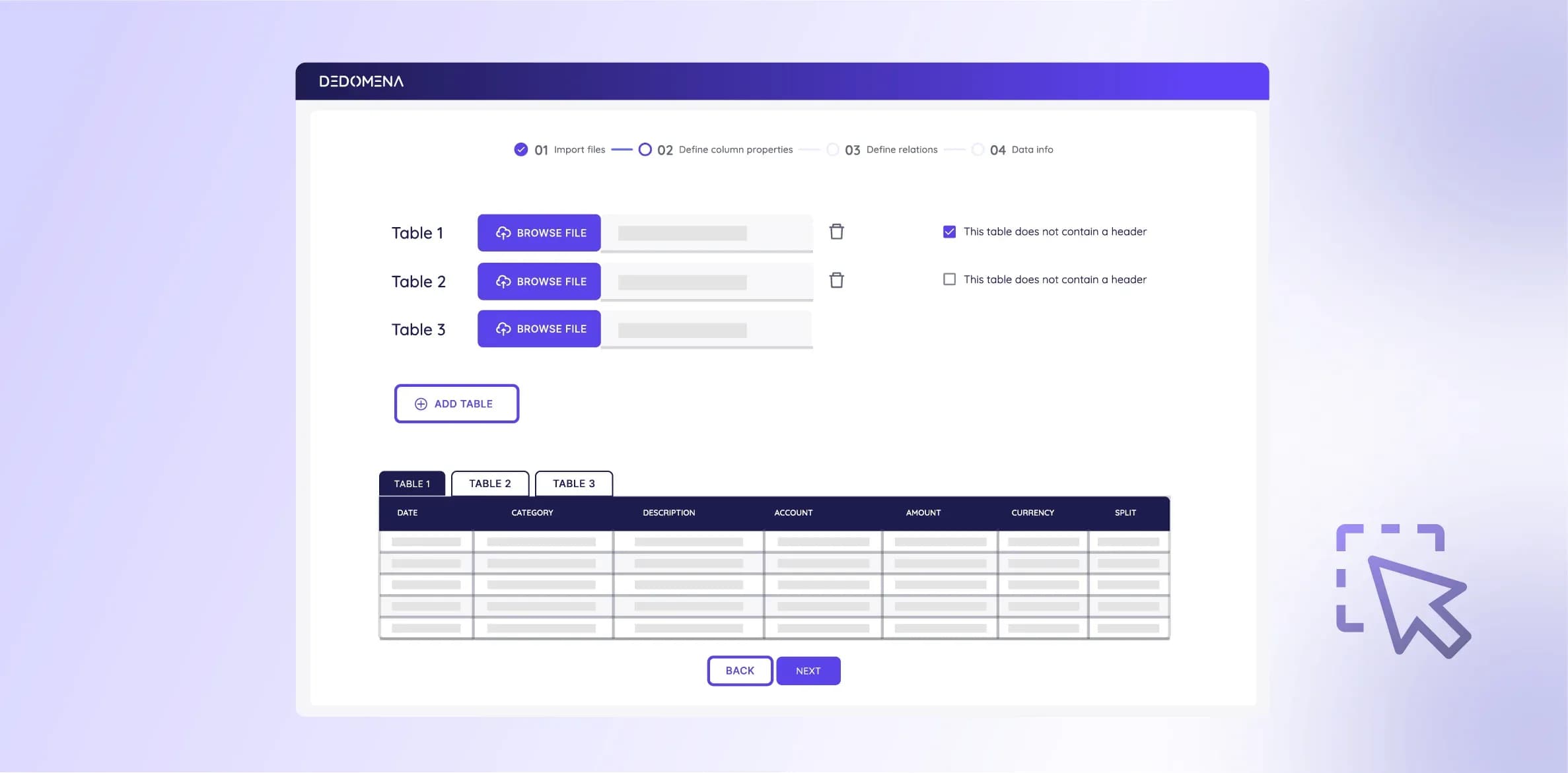 Select data to protect