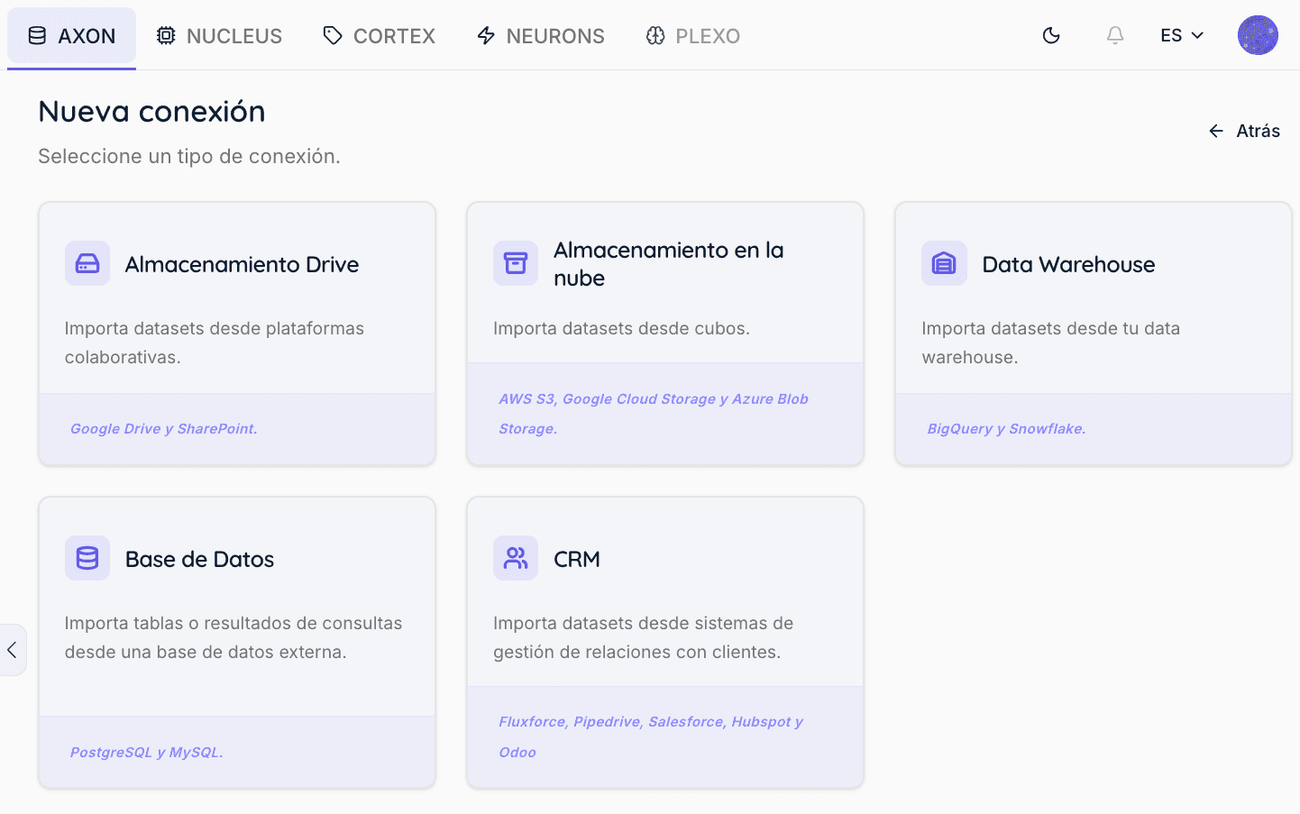 Configura una conexión