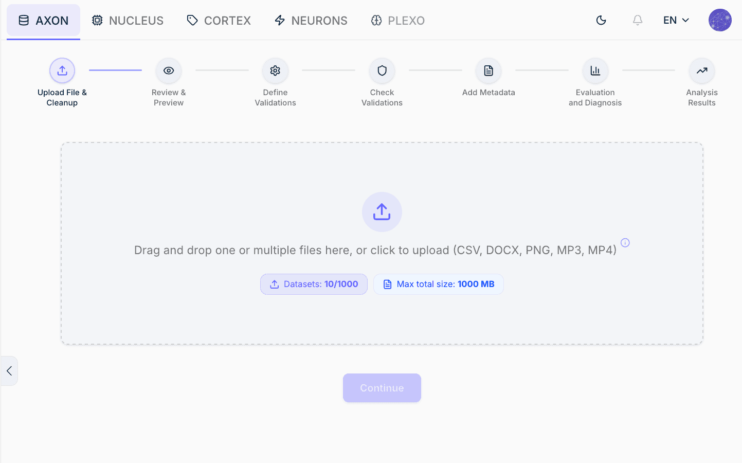 Select the dataset